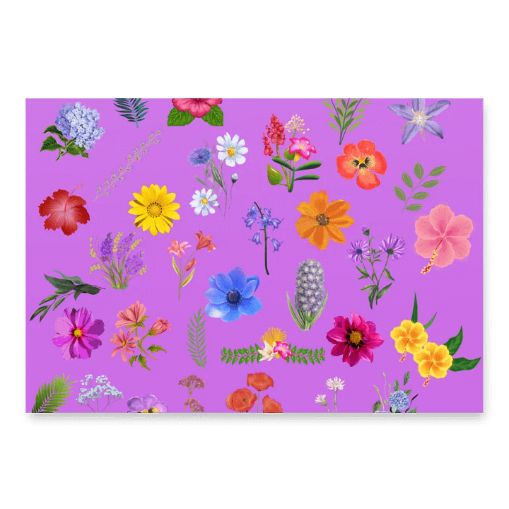 Vibrant Botanical Bliss Wrapping Paper Set product image (2)