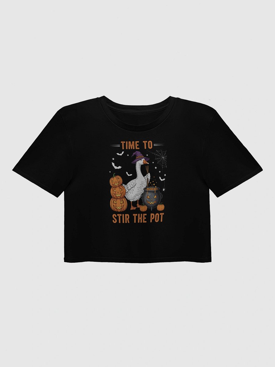 Funny Witchy Goose Halloween Crop Top product image (1)