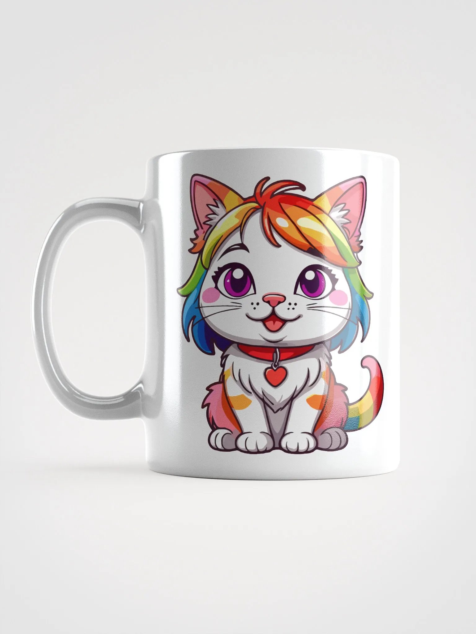 Cute Rainbow Color Cat 2 , Mug product image (11)