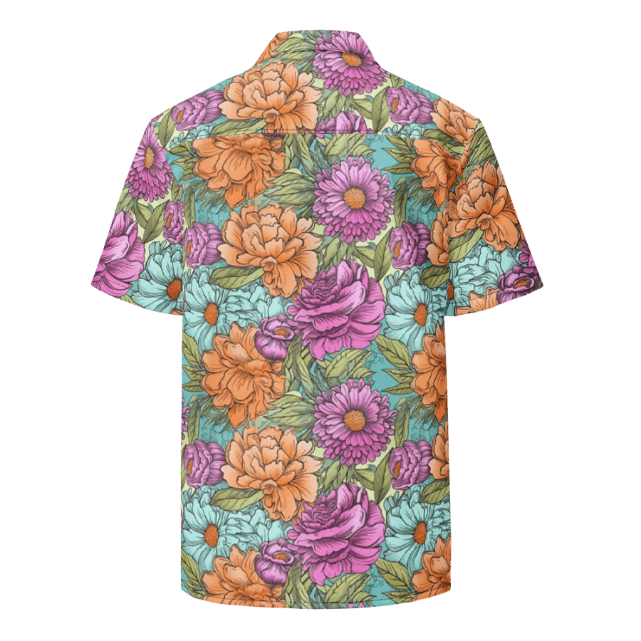 Vibrant Floral Pattern-Seamless Detailed Design Hawaiian Shirt product image (2)
