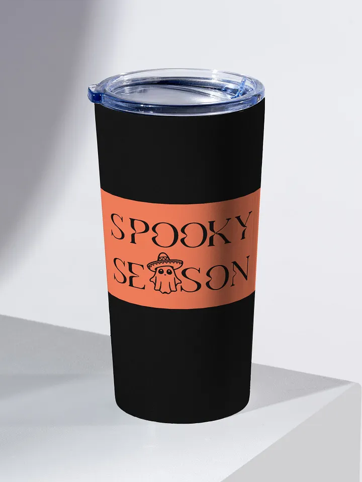 Spooky Season Sombrero Ghost Black and Orange 20oz Stainless Steel Tumbler product image (2)