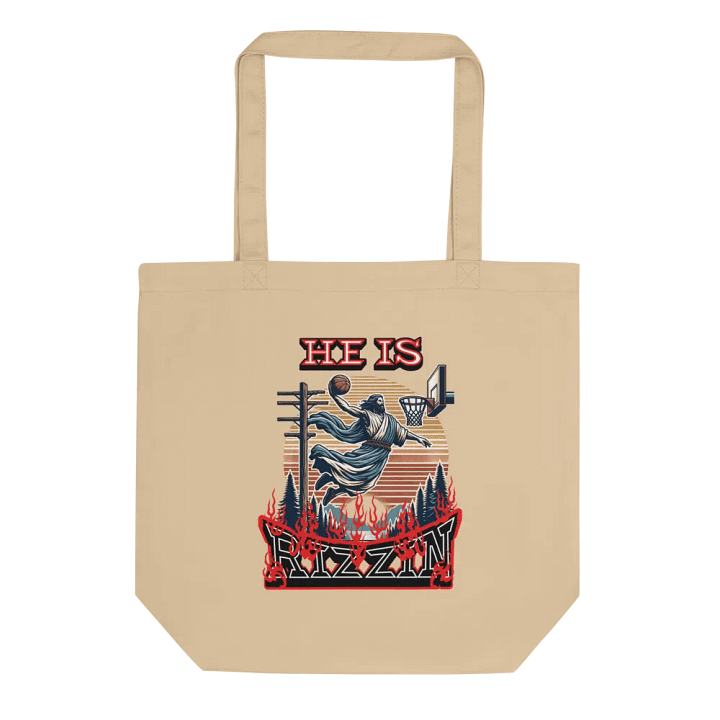 He Is Rizzin Basketball Jesus Dunk Eco Tote product image (1)