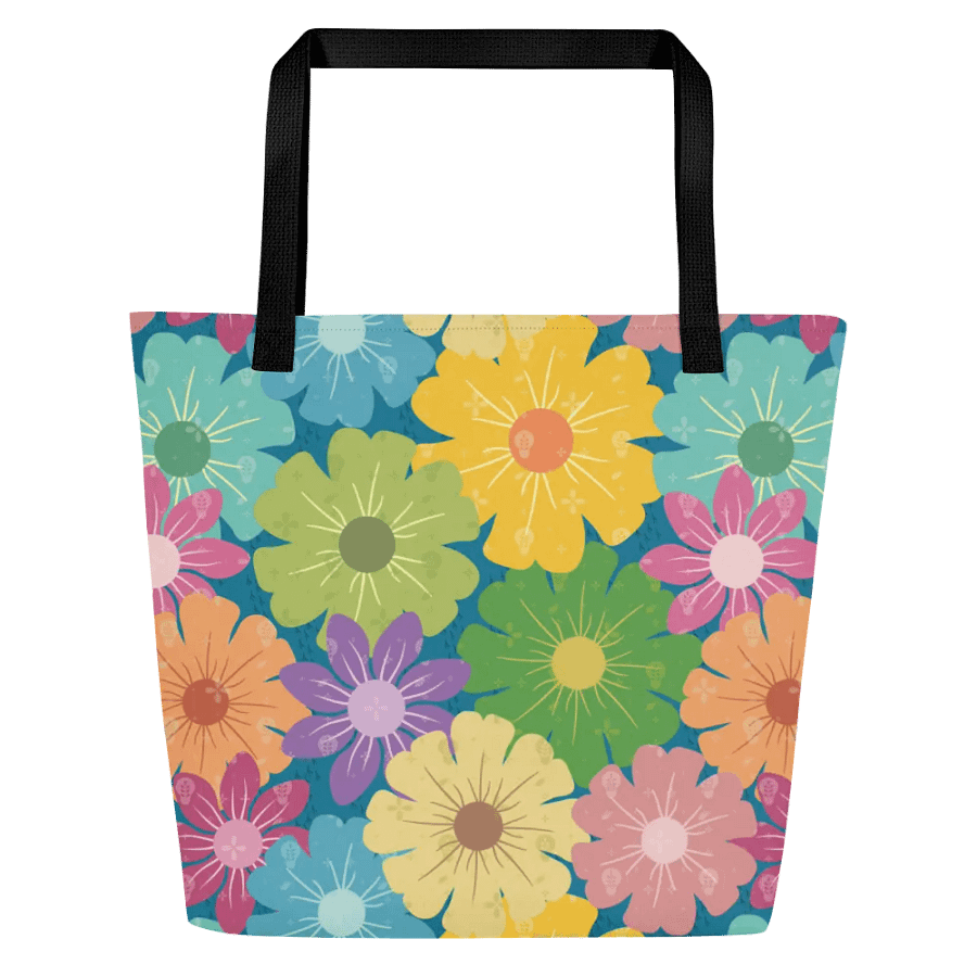 Blossom Vibrant Daisy Floral Tote Bag product image (7)