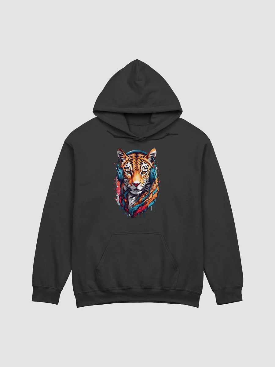 Chill Cat Vibes: Leopard Headphones Hoodie product image (4)
