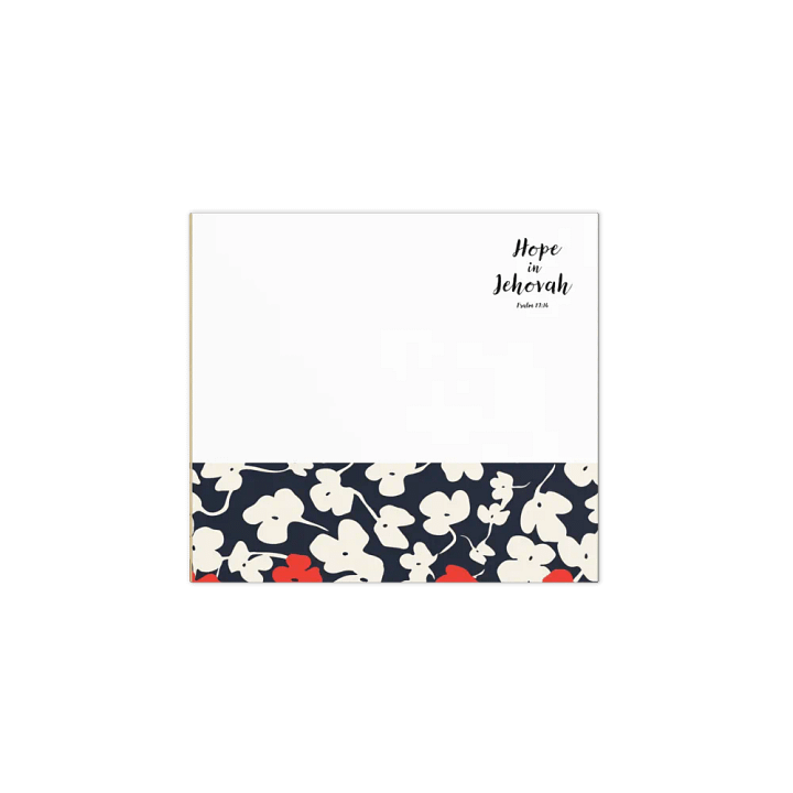 "Hope in Jehovah" | Psalm 27:14 | Blooming Thoughts Notepad product image (1)
