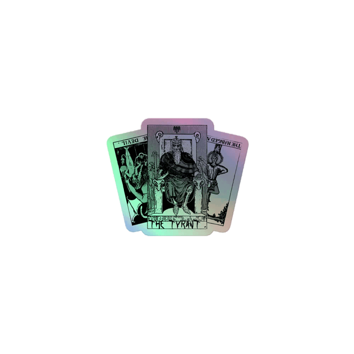 Tarot The Tyrant Holographic Sticker (multiple sizes) product image (1)