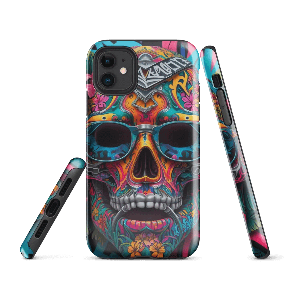 Graffiti Skull Vibes iPhone® Tough Case product image (1)