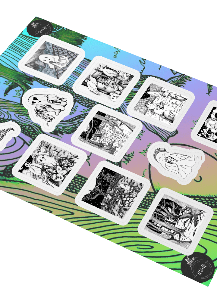 Whimsical Cute Ghost Sticker Sheet product image (2)