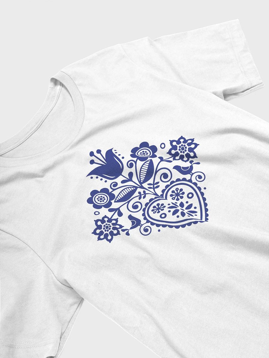 Symmetrical Folk Art Blue T-Shirt product image (3)
