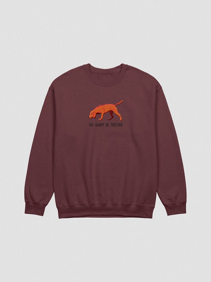 No Harm in Treeing Sweatshirt (Embroidered) of a Redbone Coonhound product image (1)