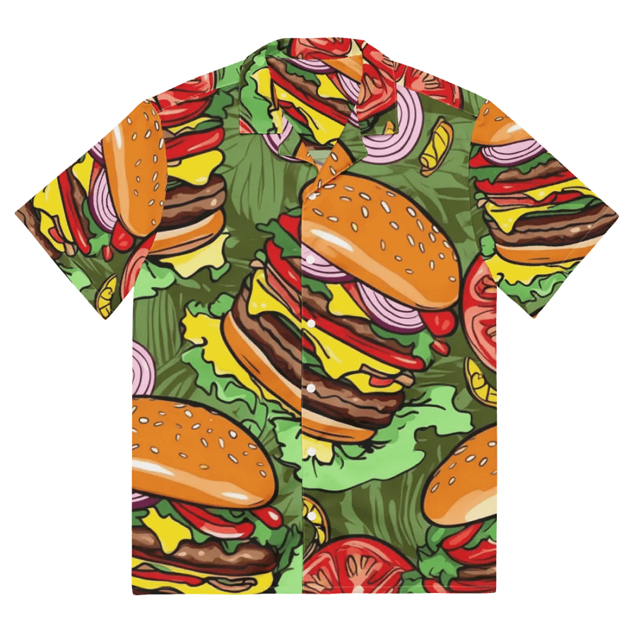 Hamburger BBQ Bliss Hawaiian Shirt product image (2)