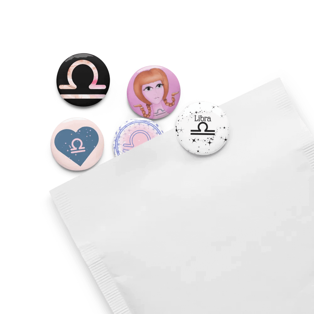 Libra Constellation Pin Buttons product image (13)