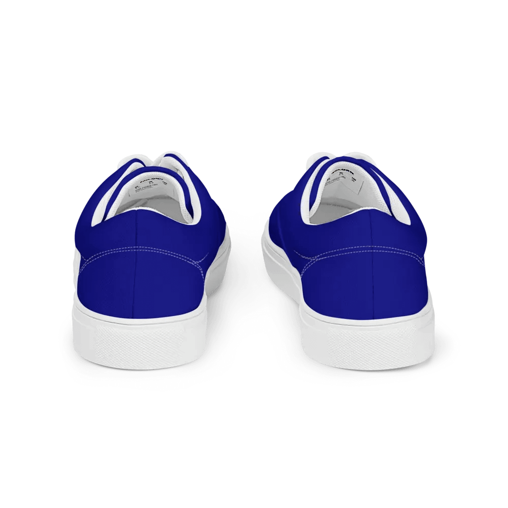 Men's Navy Blue Lace-Up Canvas Shoes product image (3)
