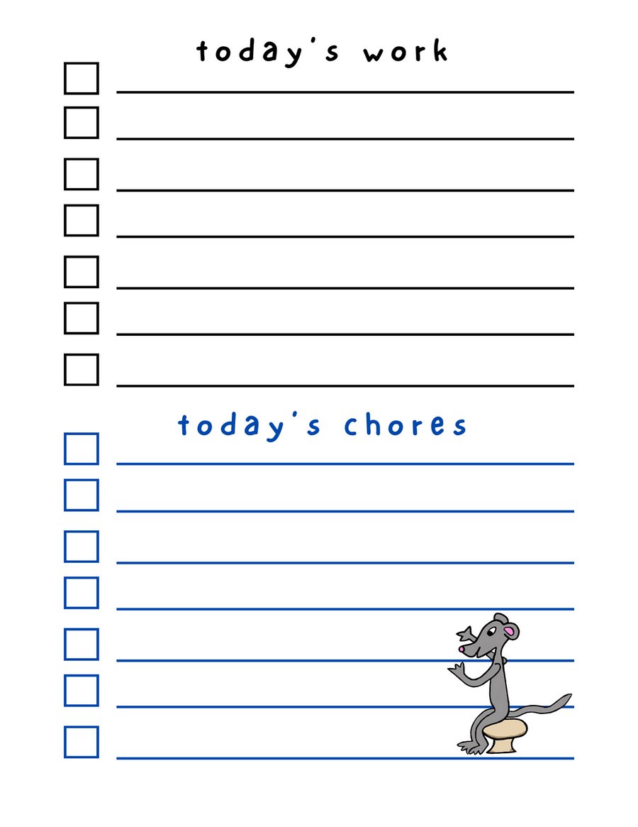🐭🖤 Grey Rat Boy Dry Erase To-Do List – Small but Mighty Help for Big Plans! 🖤🐭 product image (2)