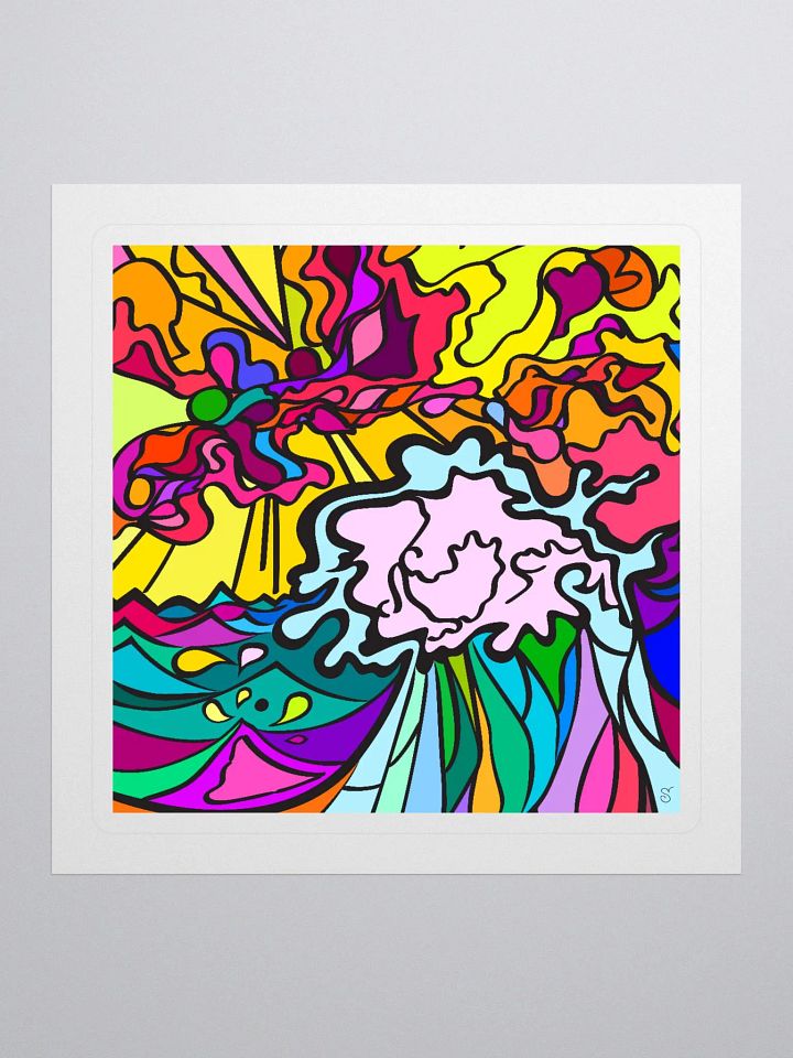 Energize Your Space with Swirling Colors - Wave at Sunset product image (1)