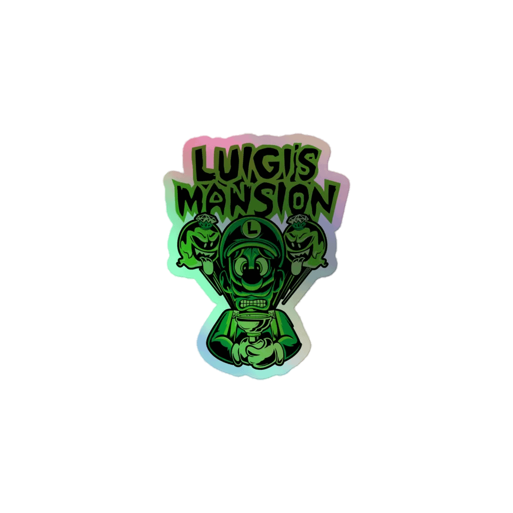 Luigi mansion holo sticker product image (1)