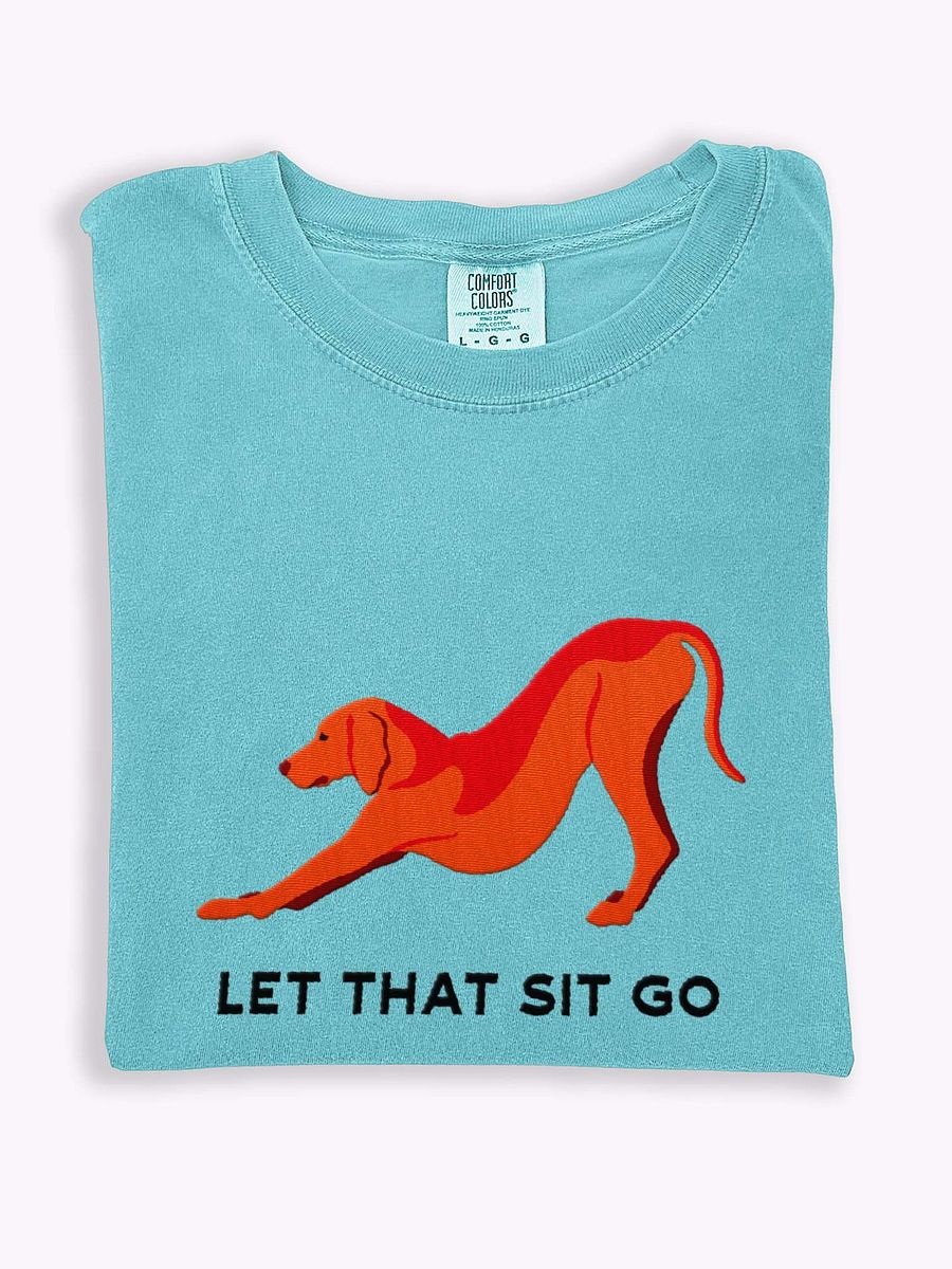 Let That Sit Go T-Shirt(Embroidered) of a Vizsla product image (1)
