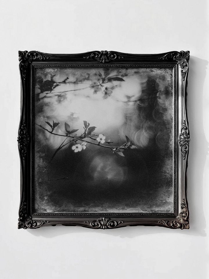 Cherry Blossoms, Vintage Black & White Square (Printable) product image (1)
