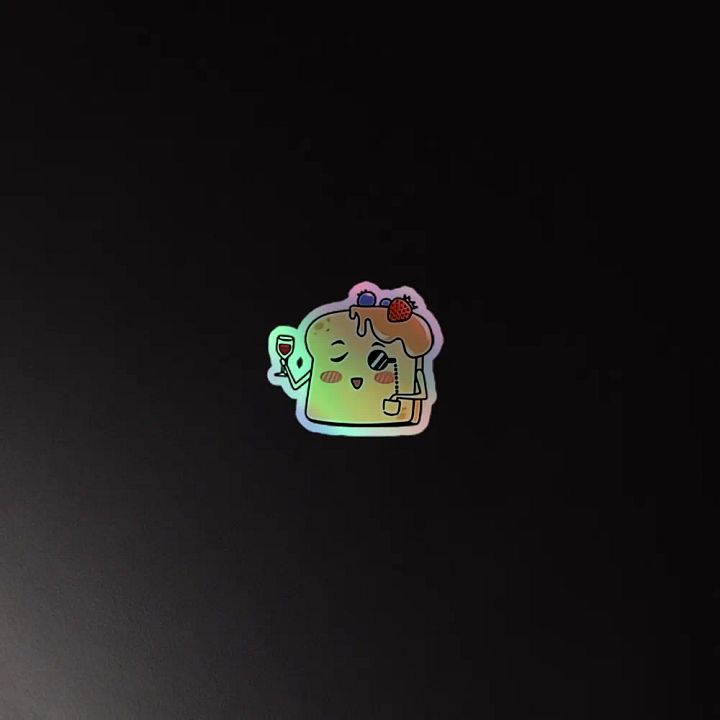 Fancy Toast Sticker (Holographic) product image (2)