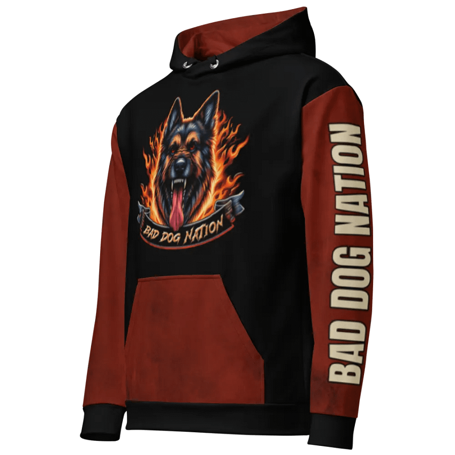 Run Your Dog, Not Your Mouth - Fire - Adult All-Over Print Unisex Hoodie product image (6)