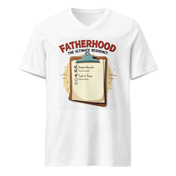Fatherhood Residency Checklist V-Neck Tee product image (1)