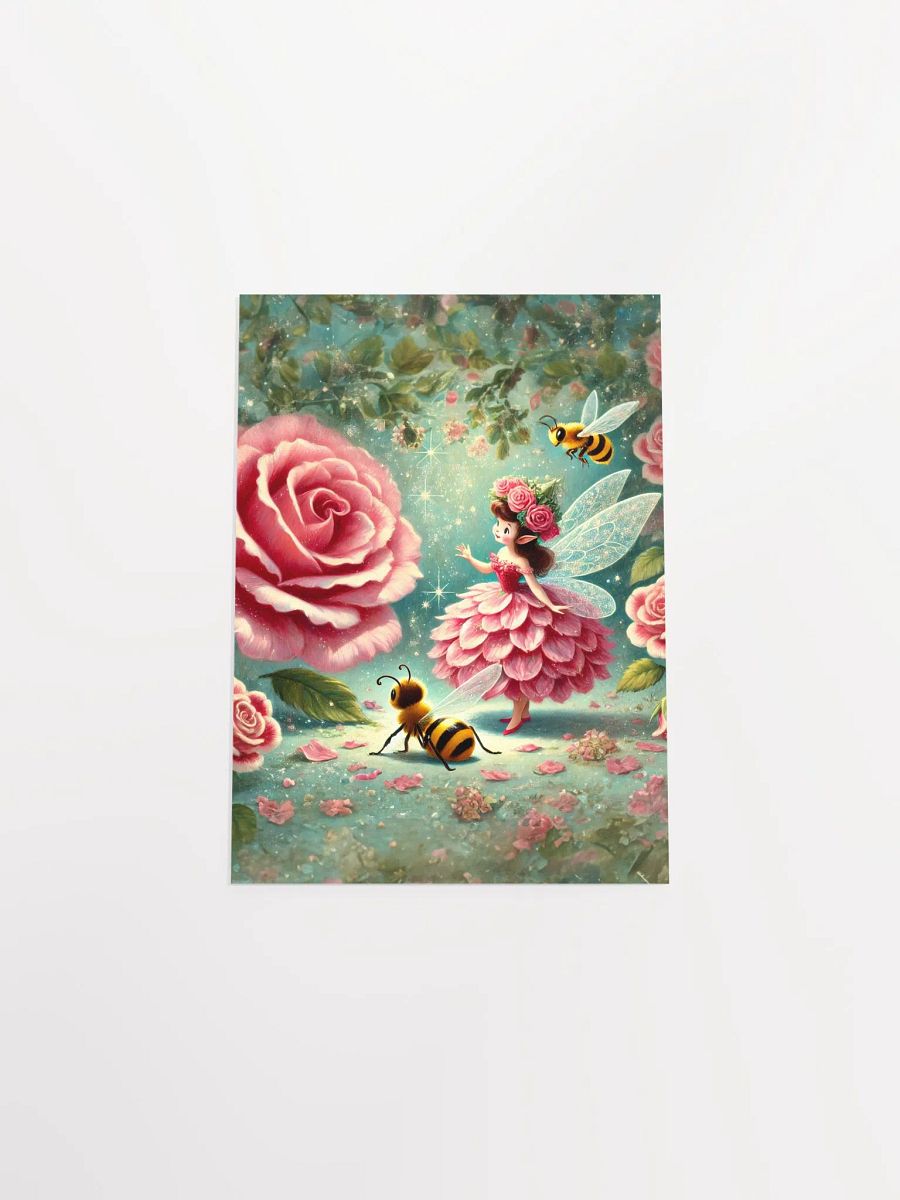 Pink Rose Fairy and Bees Premium Matte Poster product image (29)