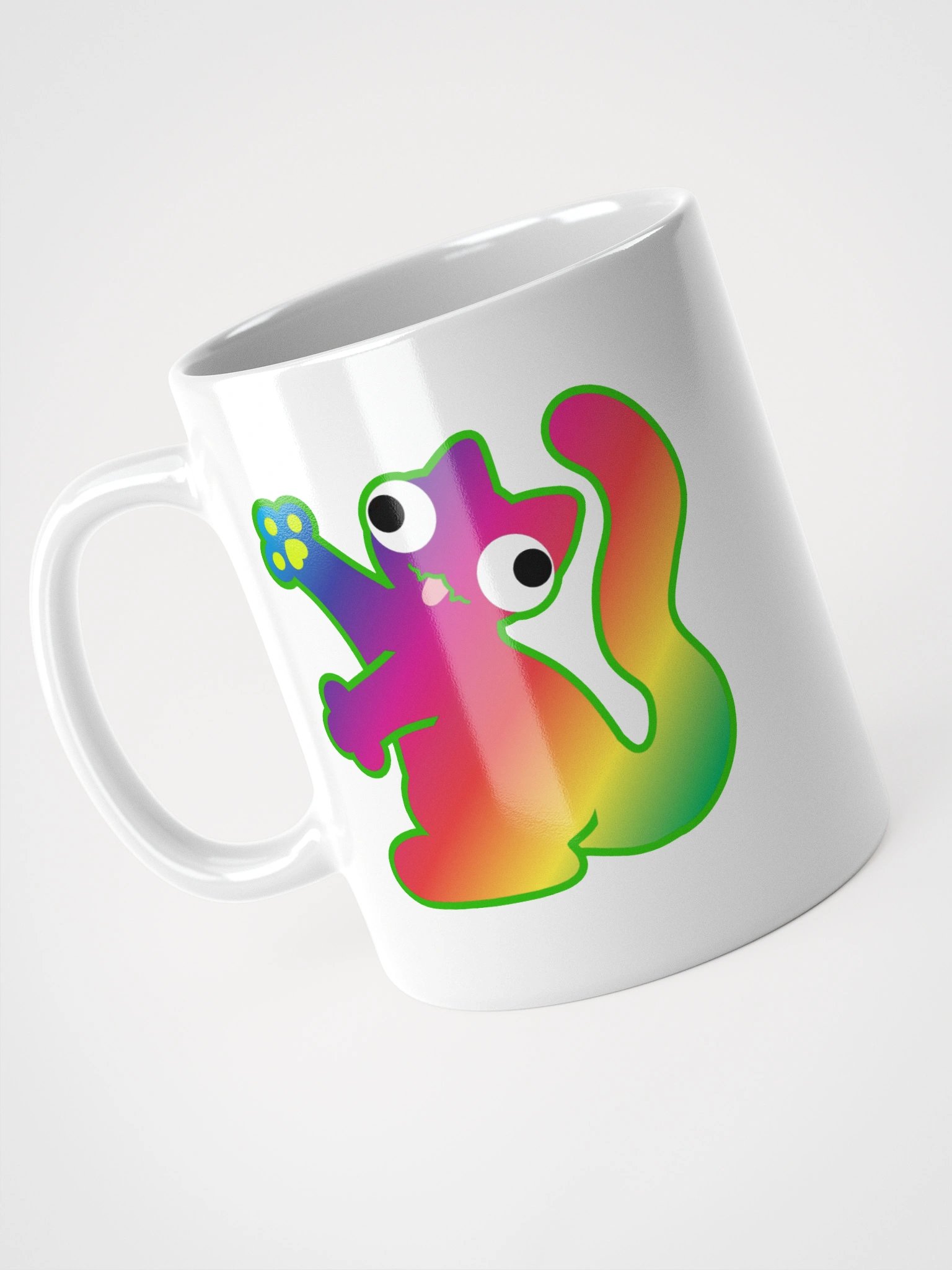 White Mug - Rainbow DerpCat II product image (3)