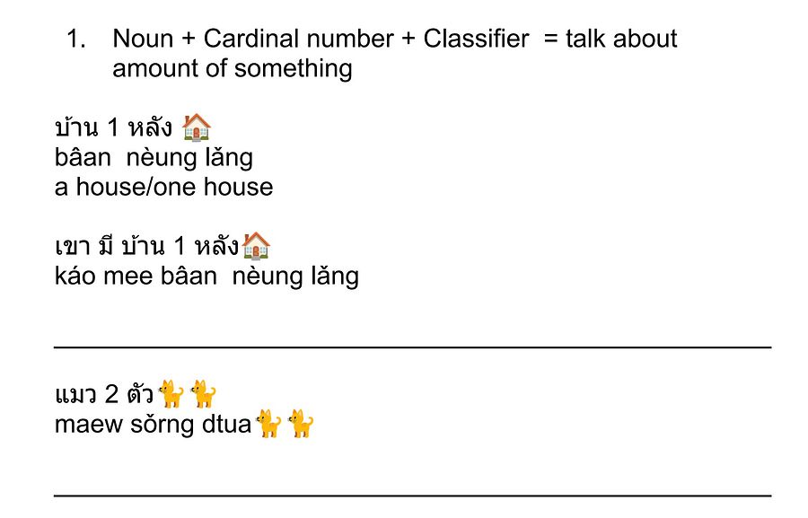 Thai grammar: Classifier product image (2)