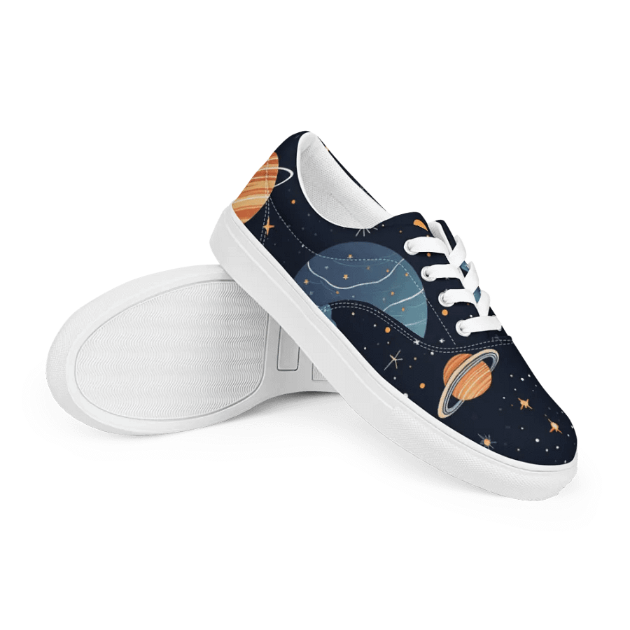 Galactic Odyssey Lace-Up Canvas Shoes product image (10)