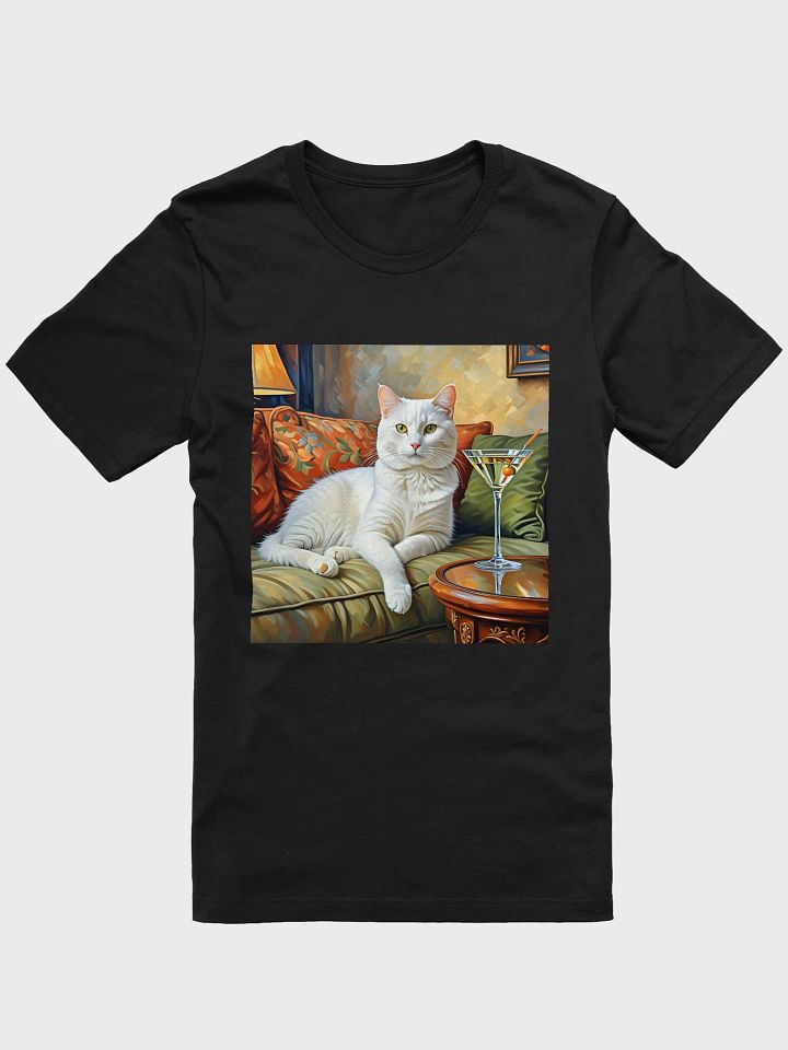 CLASSEY CAT ON COUCH NEXT TO MARTINI product image (1)