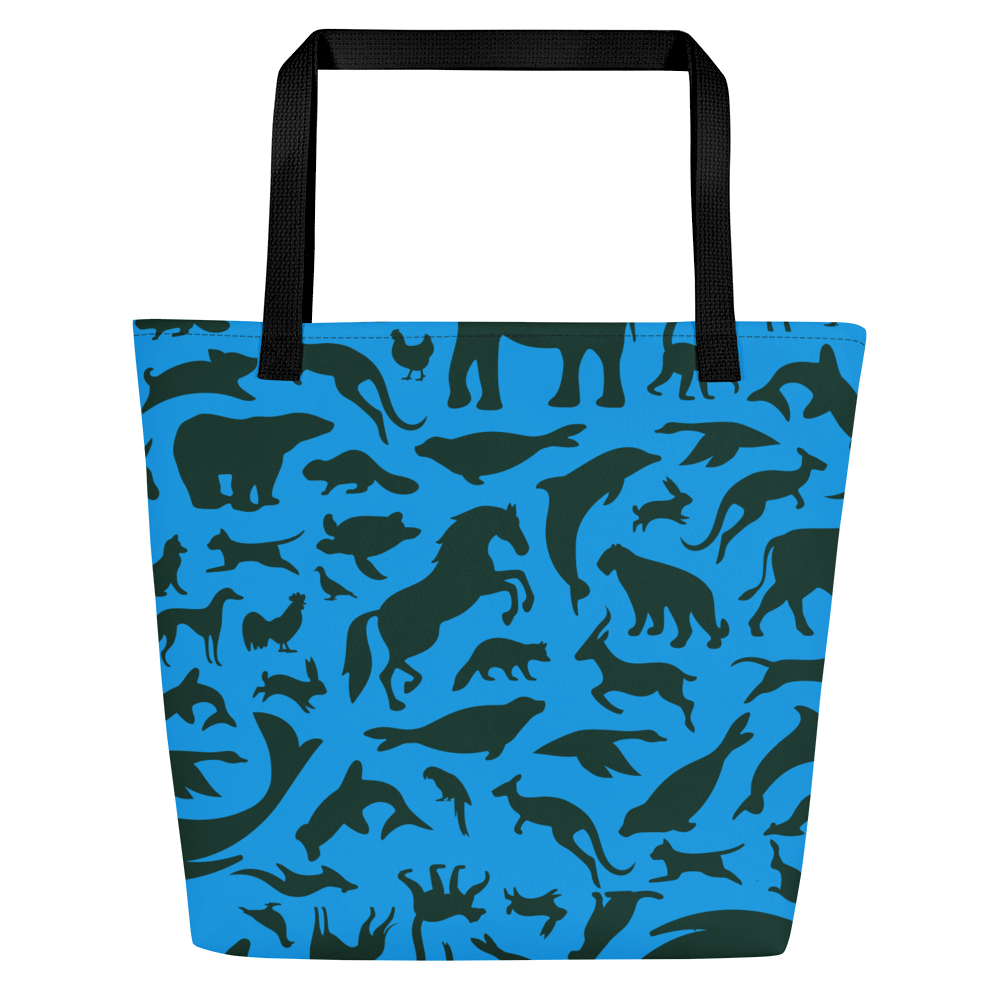 Large Animal Print tote with pocket product image (3)
