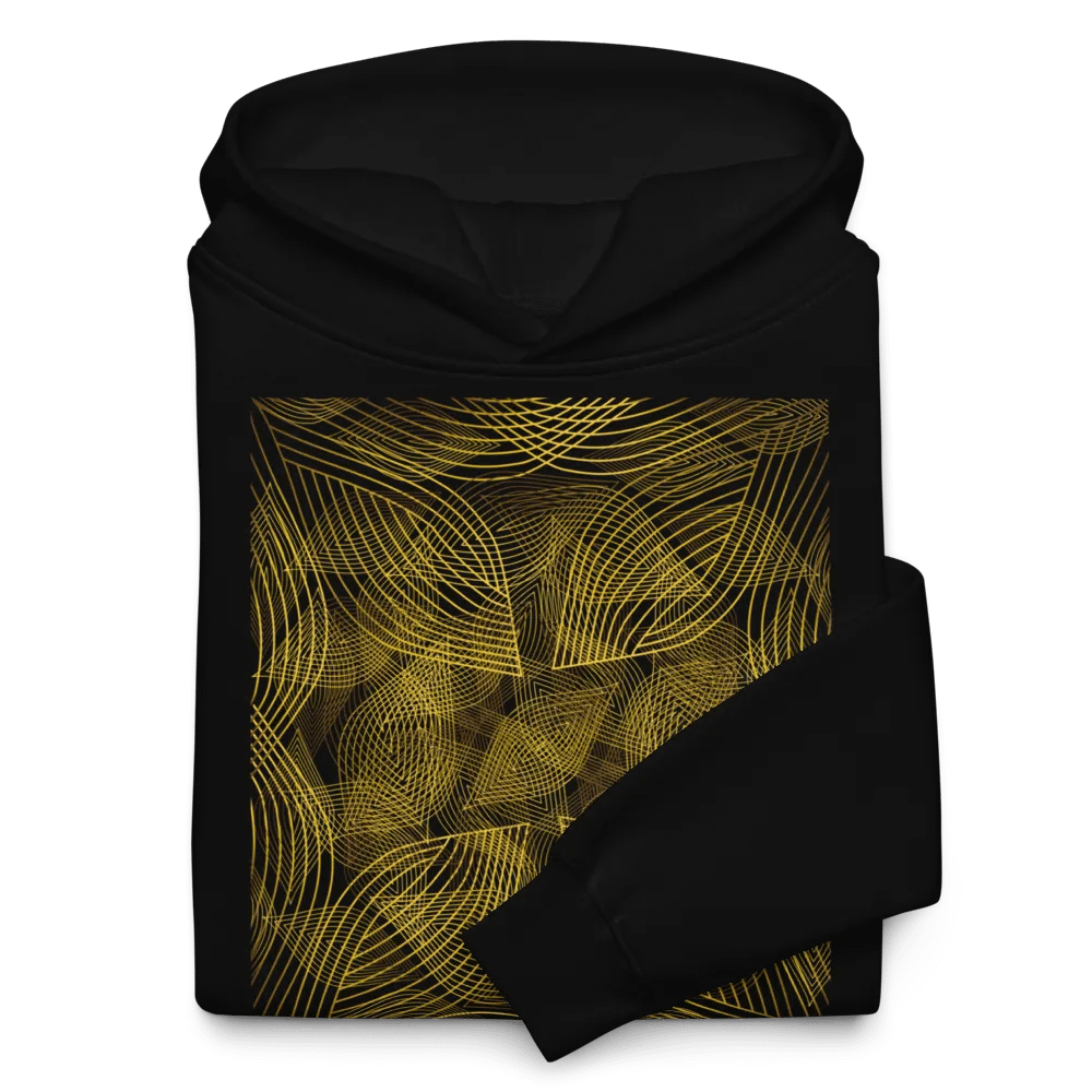 Hoodie with golden lines and leaf design product image (10)