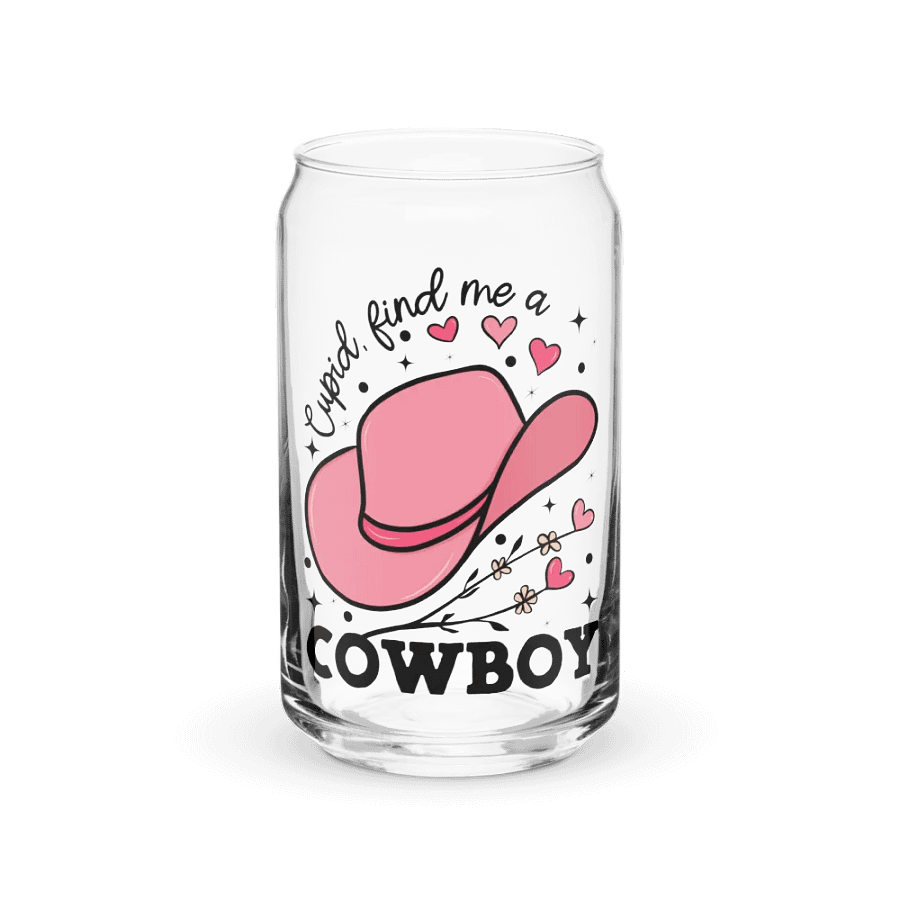Cupid, Find Me a Cowboy Pink Hat Glass product image (3)