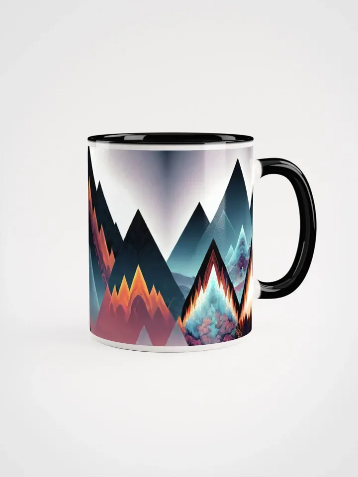 Coffee Mug with Color Inside - Modern Rustic Boho Mountain Peaks product image (1)