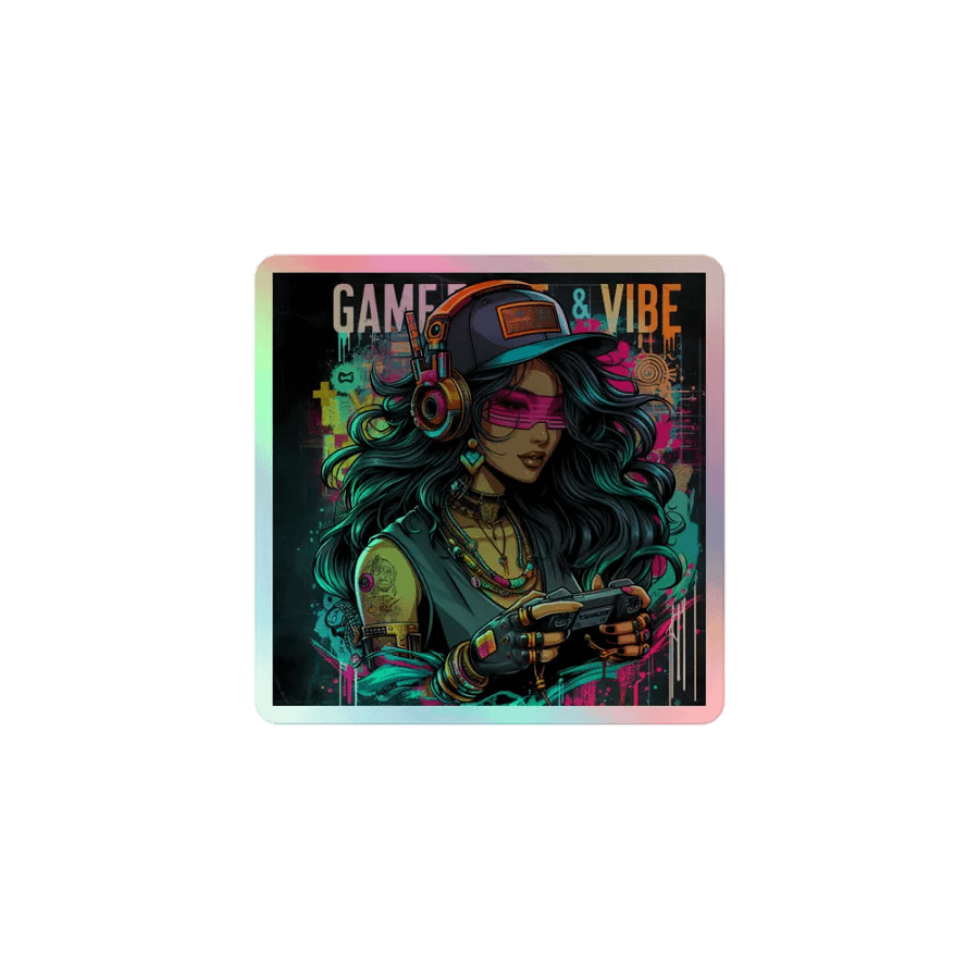 Game and Vibe Cyberpunk Splash Hologram Sticker product image (1)