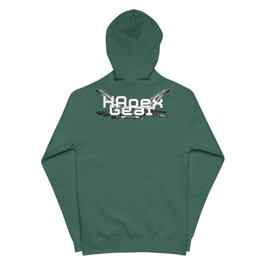 Fleece Zip Up Hoodie - Embroidered - White HApex Gear White Logo product image (4)