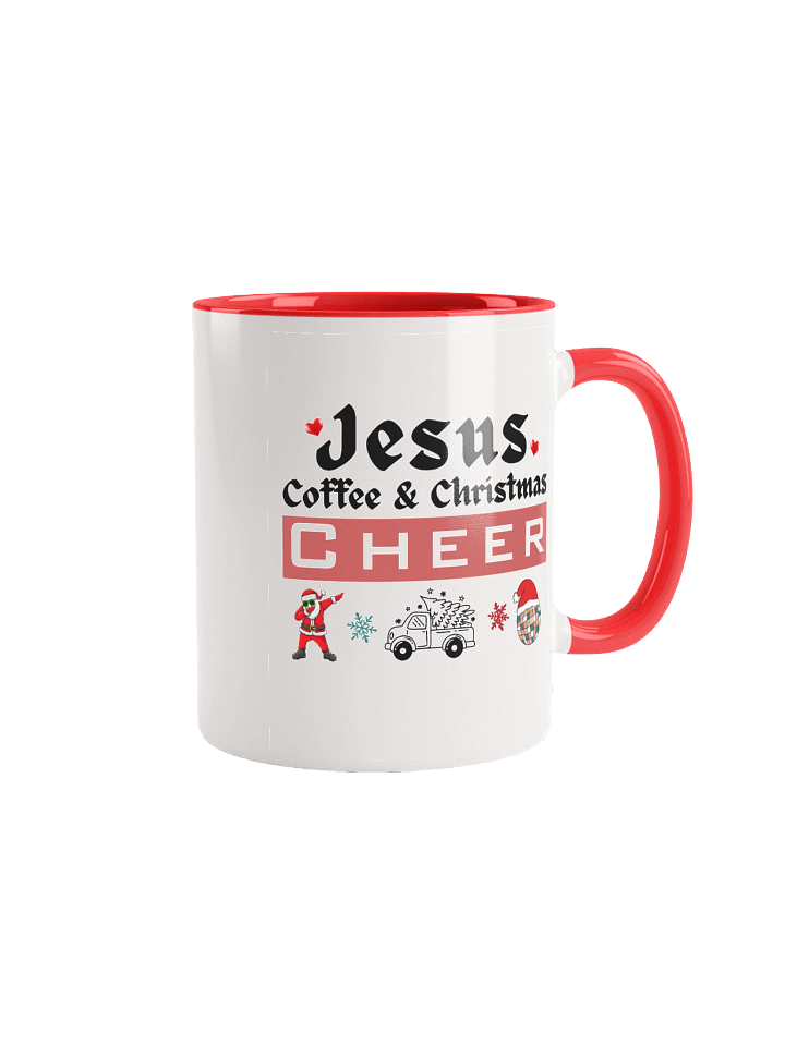 Jesua, Coffee & Christmas Cheer Ceramic Mug | christian coffee Mug | Gift for believers product image (1)