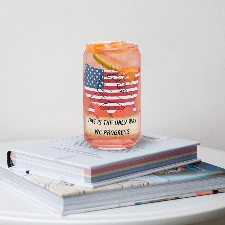 Come Together USA Can Shaped Drinking Glass w/Lid & Straw product image (34)