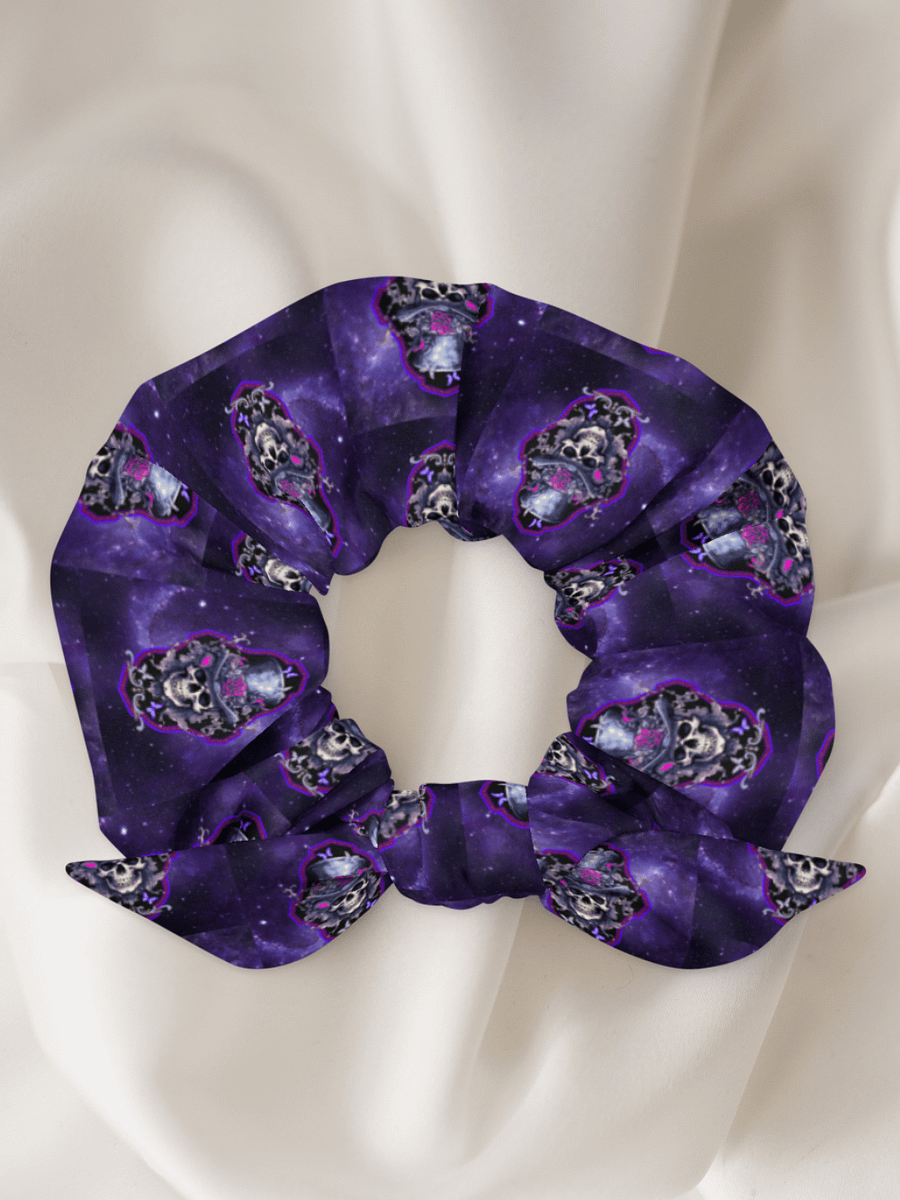 Gothic Skull & Roses Purple All-Over Print Scrunchie product image (1)