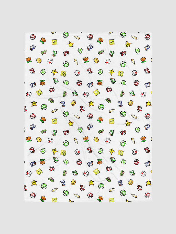 All Over Pixel Mario Print Blanket product image (1)