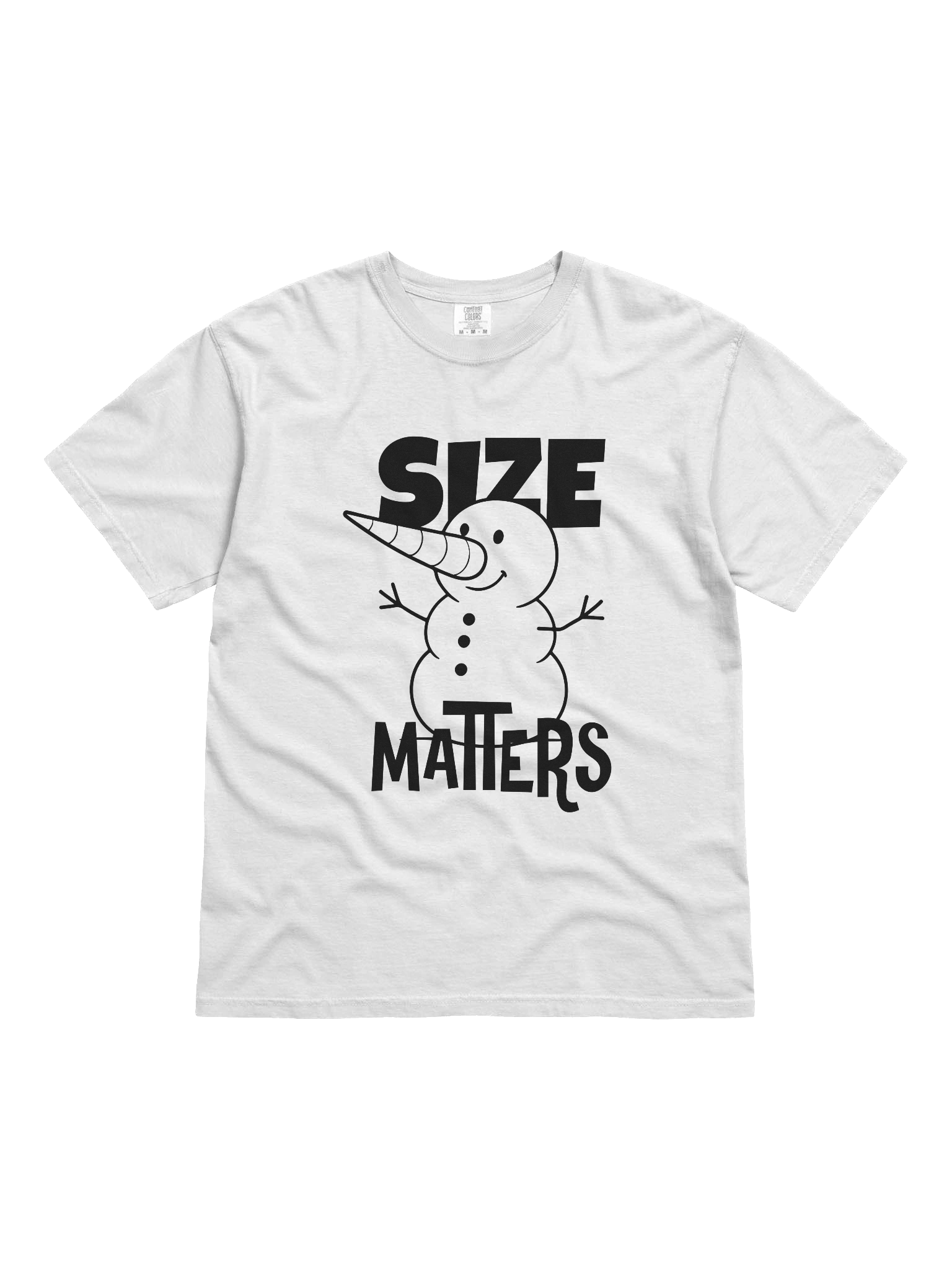 "Size Matters" Snowman Carrot T-Shirt | Funny Adult Humor Christmas Tee product image (1)