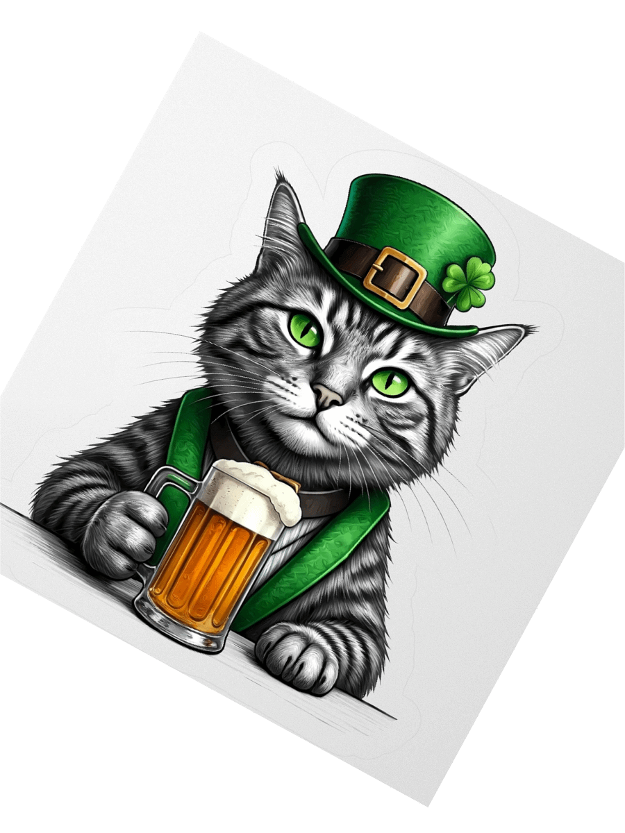 St. Patrick's Day Cat Sticker product image (4)