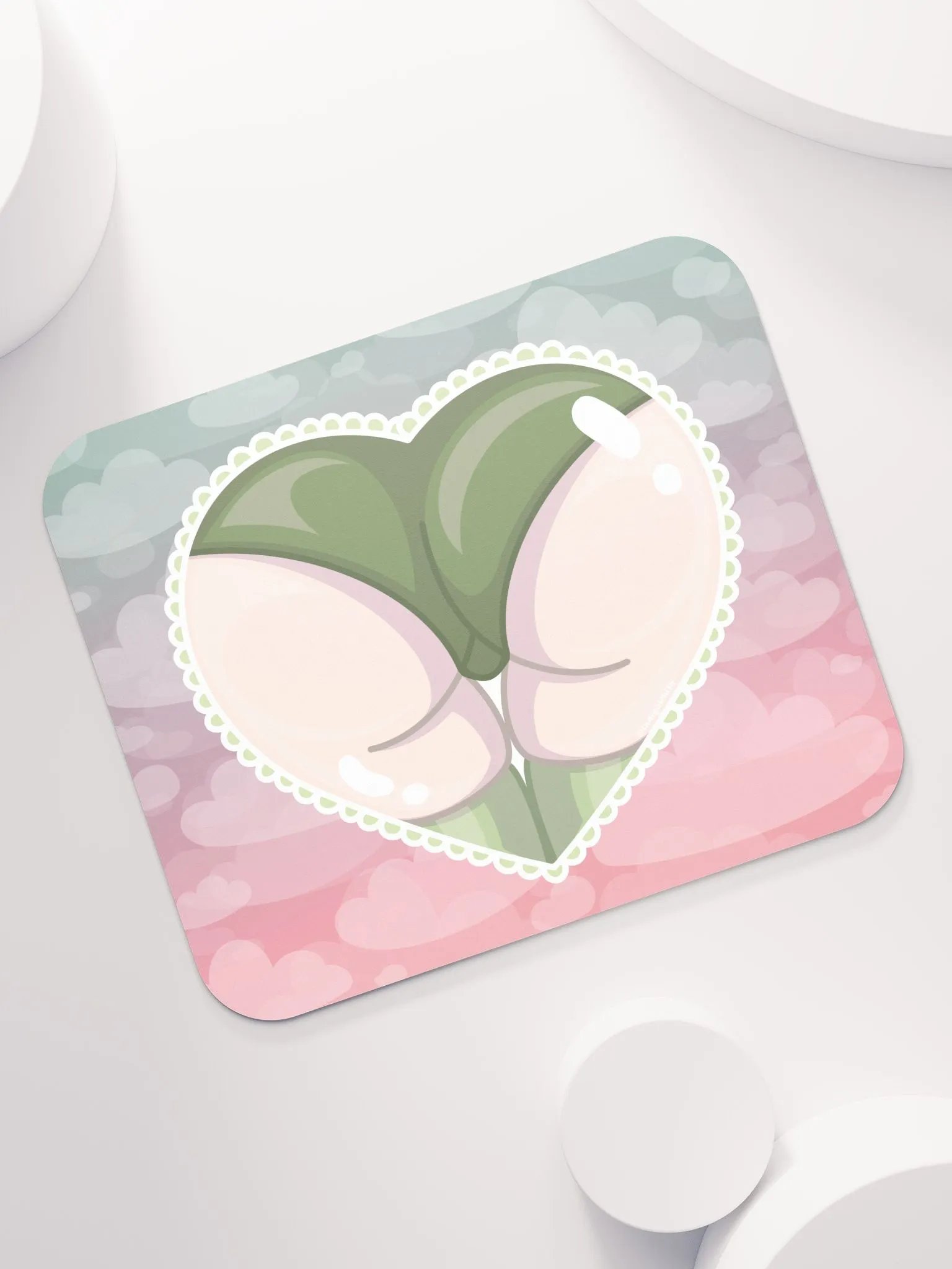 Green Heart Booty Mousepad product image (7)