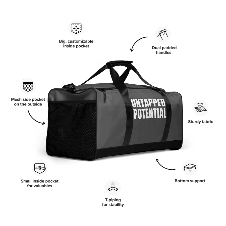 Untapped Potential Gray Duffle Bag product image (10)