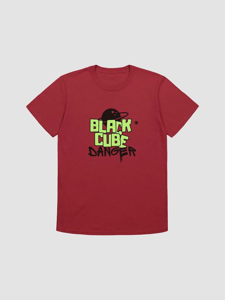 Black Cube Danger Graphic Tee – Cosmic Streetwear Aesthetic product image (2)