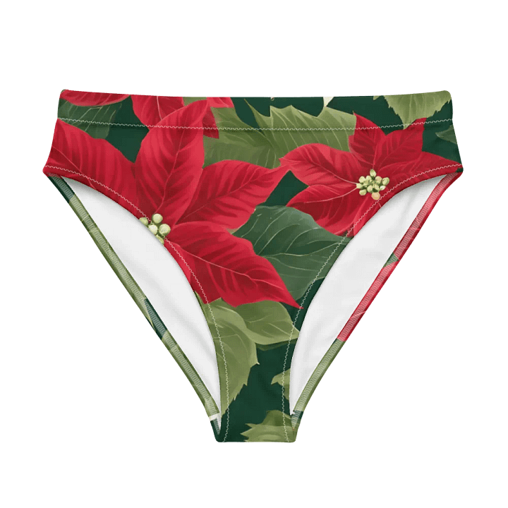 Festive Flora Recycled High-Waisted Bikini Bottom product image (1)