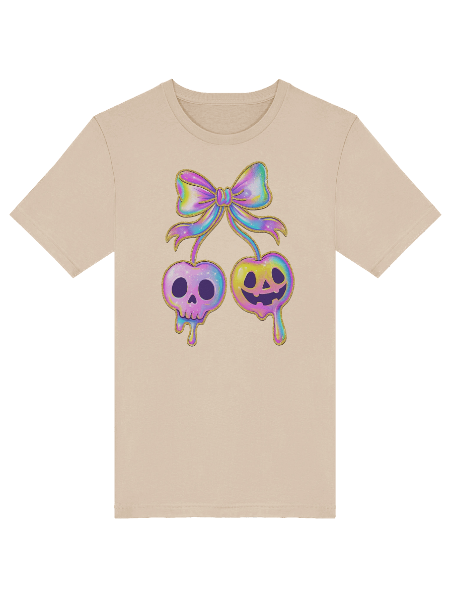 Dripping Cherry Skeleton Halloween Print Short Sleeve Unisex T-Shirt product image (52)