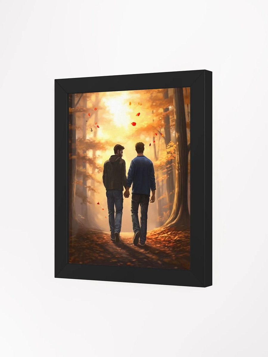 Fall Romance - Gay Couple Framed Poster product image (52)