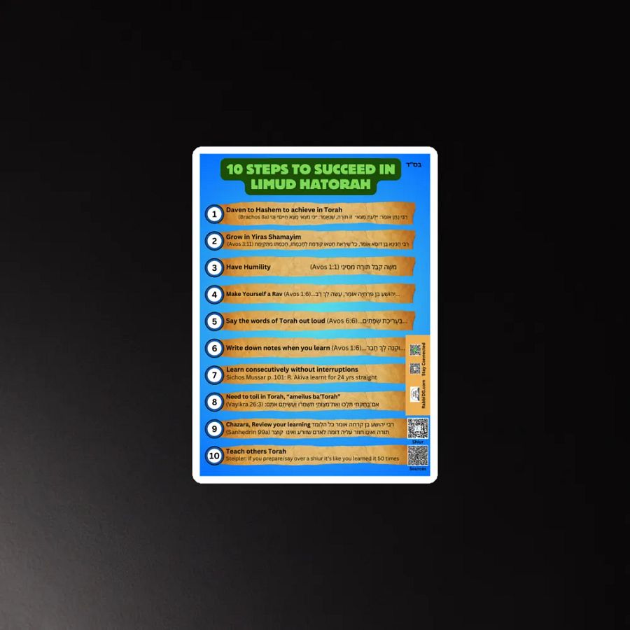 Magnet - 10 Steps to Succeed in Limud HaTorah product image (3)