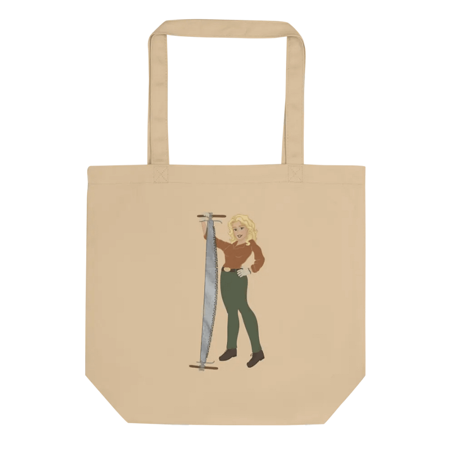 Crosscut Saw Blonde Dolly Pinup Tote Bag product image (4)